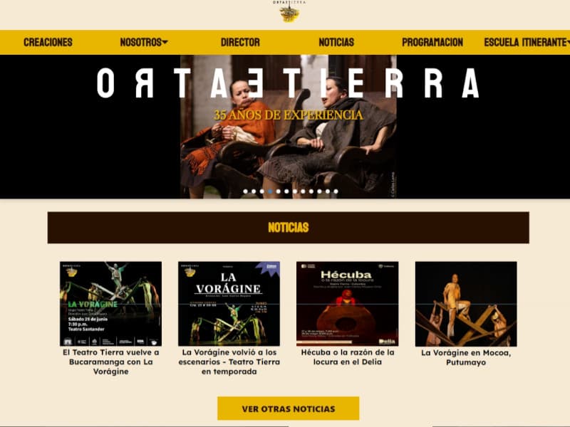 Web Page Teatro Tierra